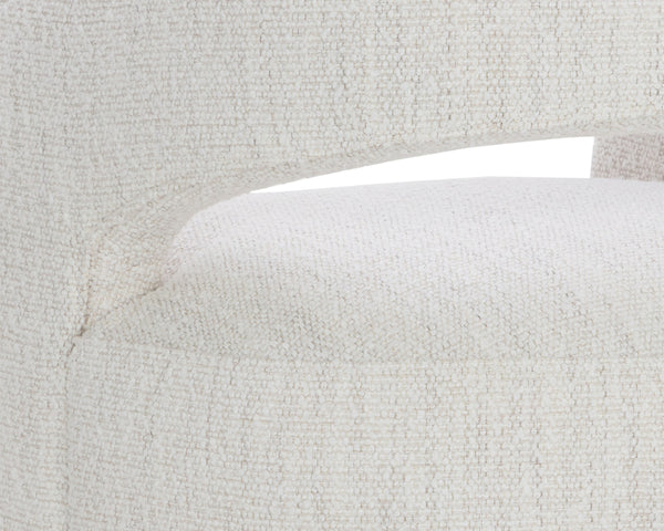 LLORET WHEELED DINING ARMCHAIR - MERINO PEARL