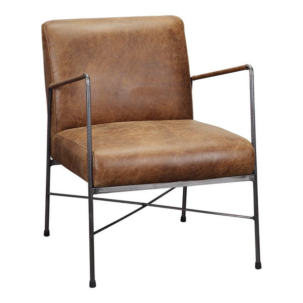 Dagwood Leather Armchair in Open Road Brown