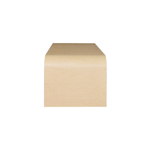 WATERFALL EDGE COFFEE TABLE IN NATURAL GRASSCLOTH