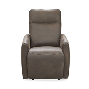 Vivica Leather Power Recliner - Dark Brown