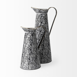 Colette Large Black/White Patterned Vase
