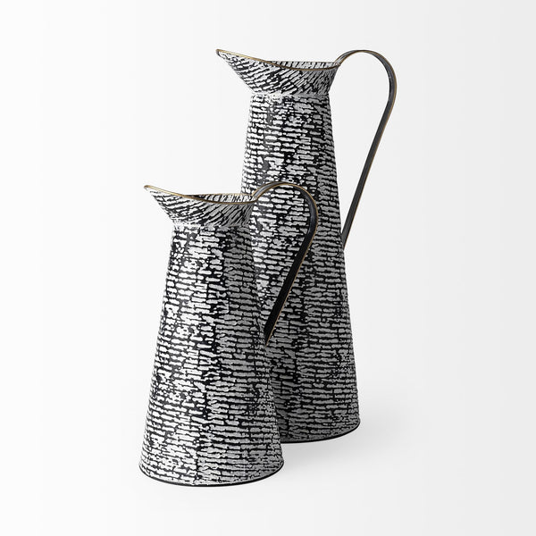 Colette Large Black/White Patterned Vase