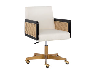 CLAUDETTE OFFICE CHAIR - LINOSO IVORY