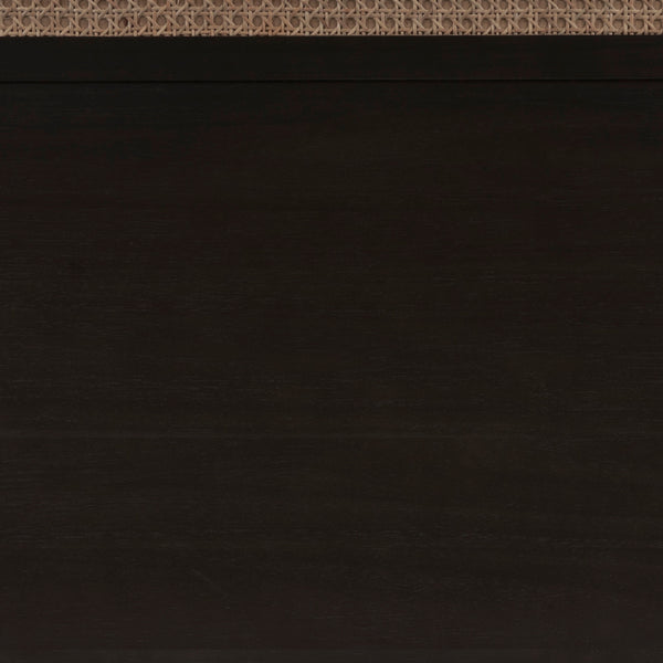 Caine KD Rattan Queen Headboard, Black