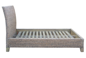 Kakai Banana Leaf King Bed-Grey Wash