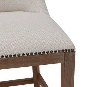 Dorsey Fabric Counter Stool Drift Wood Legs In Cardiff Cream 