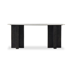 Terrell Large Console Table in Polished White
