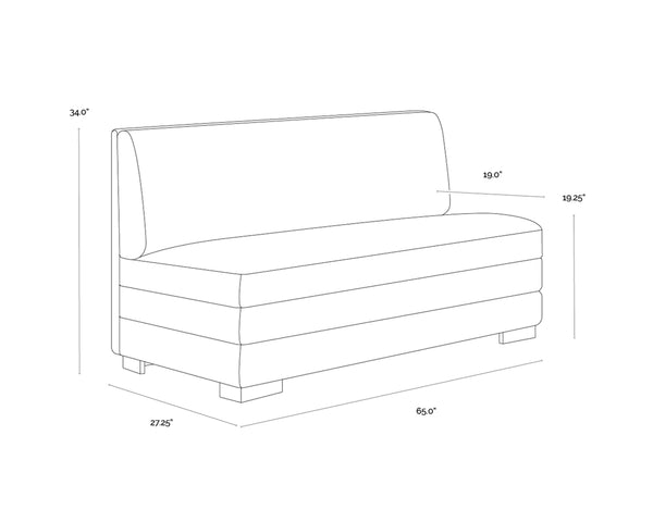 RADCLIFF BANQUETTE - BRAVO BLACK