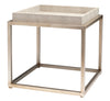 Jax Faux Shagreen Square Side Table