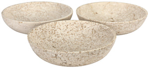 White Marble Trio Bowls Set