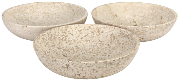 White Marble Trio Bowls Set
