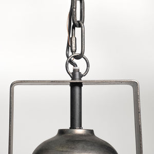 Bashaw I 17x20 Gray Toned Metal Dome Pendant Light