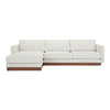 Vernon Left Sectional in White with Removable Cushions