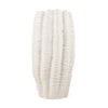 Velia Tall Seashell Sculptural Cream Glazed Ceramic Vase