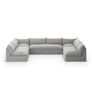 Grant Outdoor 5 Pc Sectional In Faye Ash