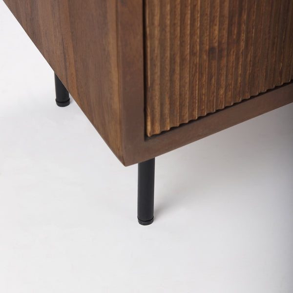 Lance 70.0L x 15.0W x 32.0H Medium Brown Solid Wood Sideboard