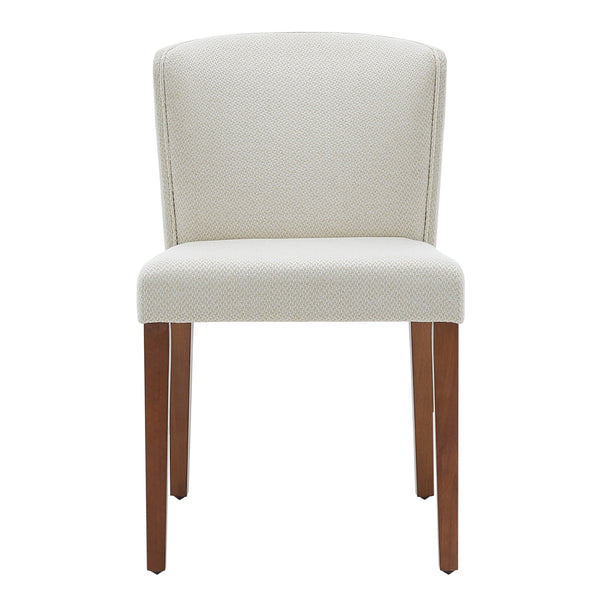 Albie Fabric Dining Side Chair In Cardiff Cream (Set of 2)