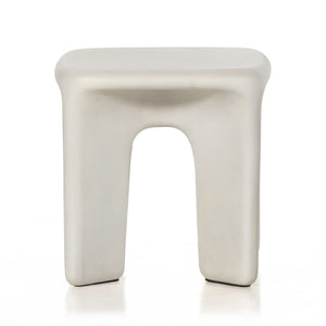 Dante End Table In White Concrete