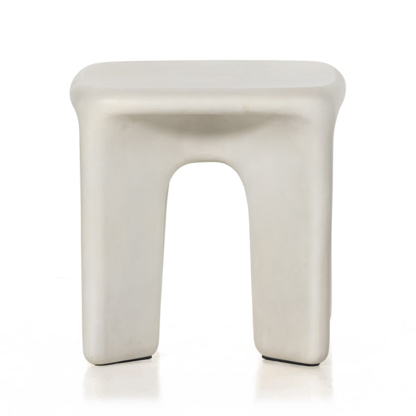 Dante End Table In White Concrete