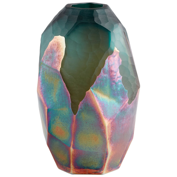 Small Roca Verde Vase in Green and Gold