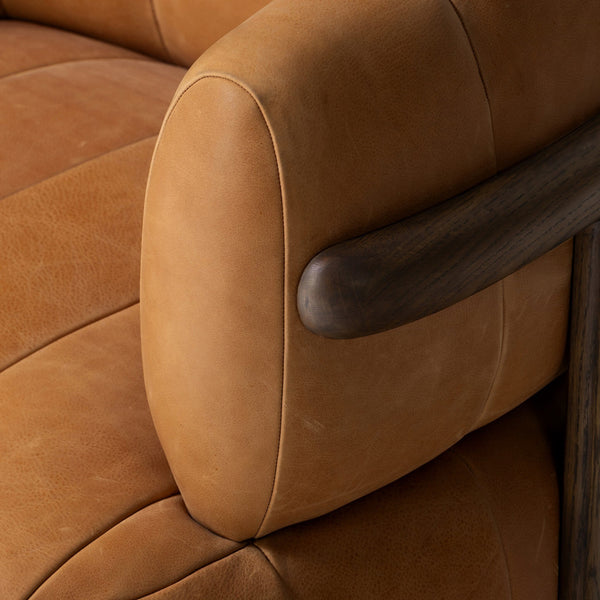 Doss Swivel Chair In Terra Brown Oak