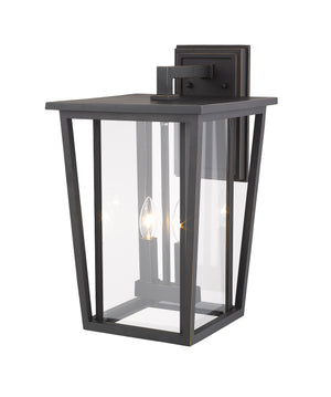 Seoul 2 Light Outdoor Wall Sconce in Oil Rubbed Bronze Finish