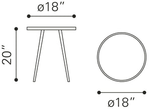 Particle Side Table Black & Gold
