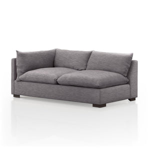 Westwood Sectional In Valley Silver Spoon And Espresso