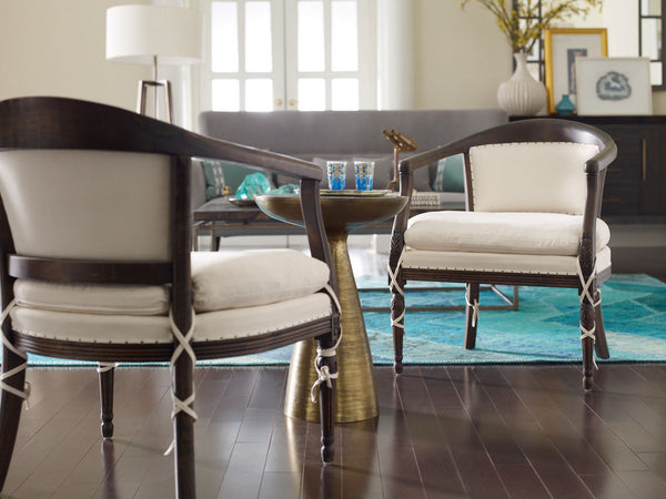 Marlow Mod Pedestal Table-Brushed Brass