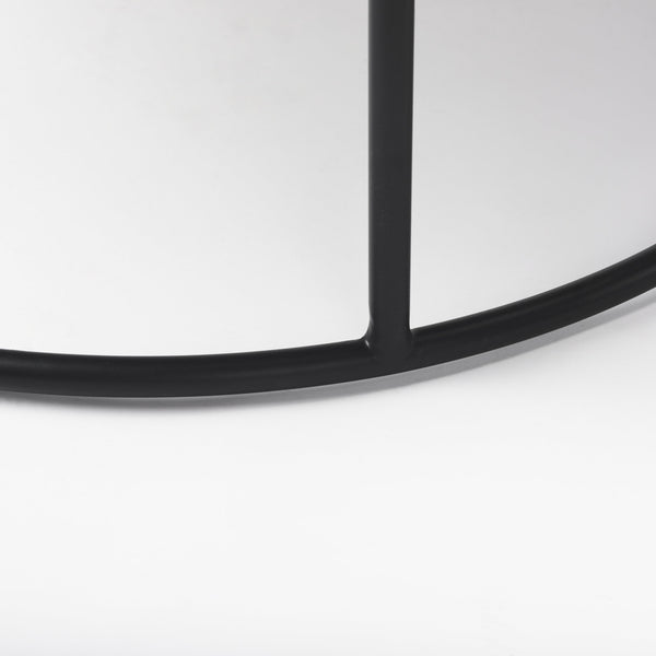 Arlo 40.0L x 40.0W x 17.0H Set of 2 Brown Wood and Glass W/Black Metal Coffee Tables