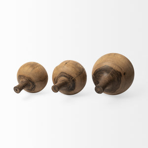 Afra Small Solid Wood Vase Shaped Decorative Object