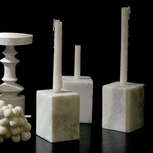 Marble Block Taper Candle Holder