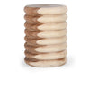 Gala Solid Wood Spiral End Table - Natural Finish