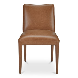 Moe's Calla Set of 2 Brown Leather Dining Chairs