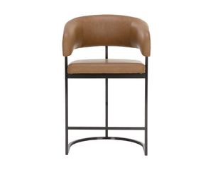 MARRIS COUNTER STOOL - GUNMETAL - MILLIKEN COGNAC