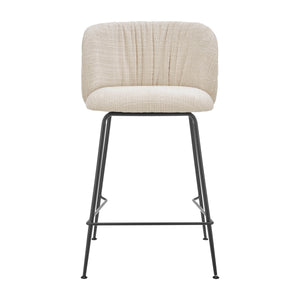 Millie KD Chenille Counter Stool, Canova Ivory