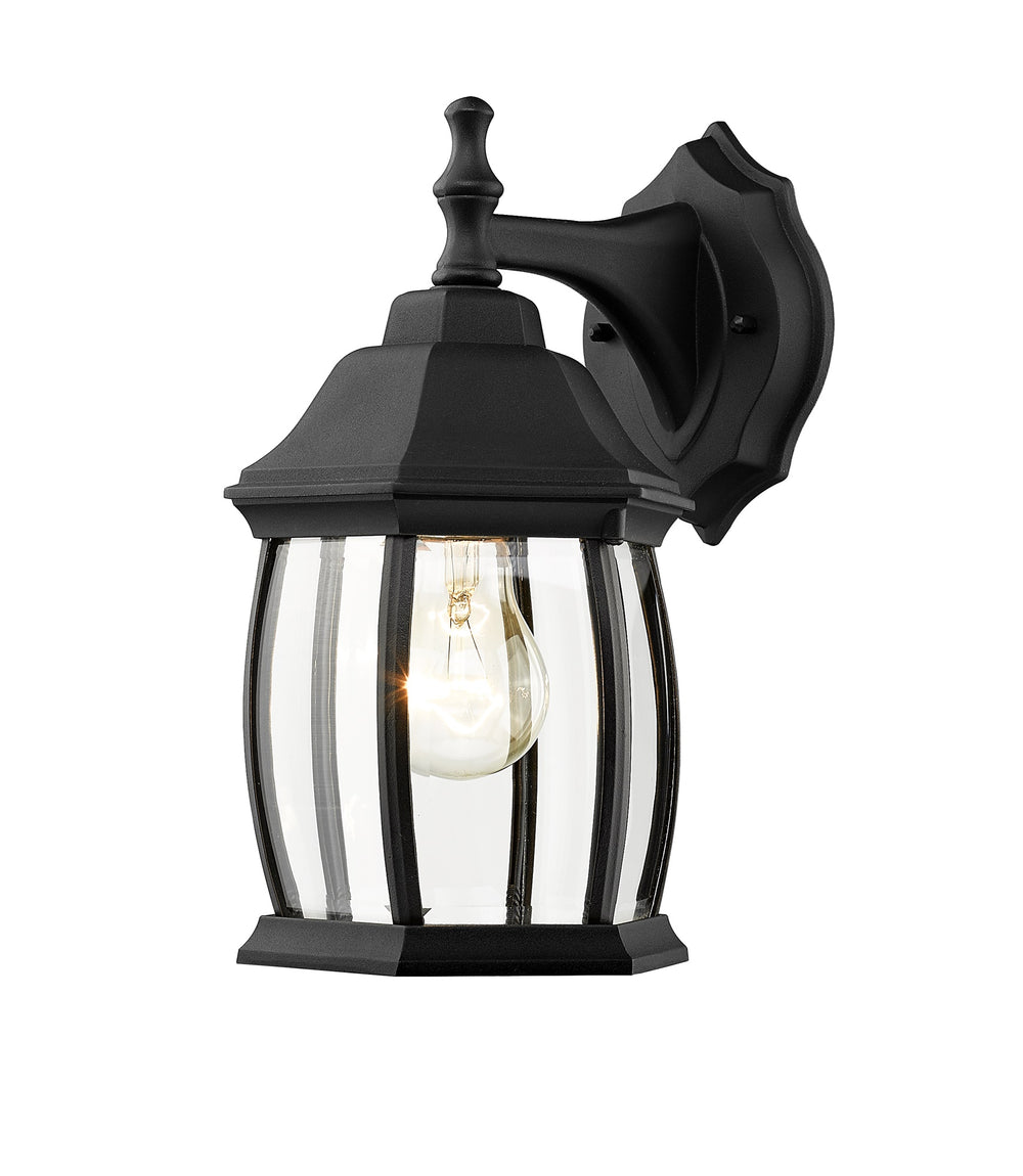 Waterdown 1 Light Outdoor Wall Light in Black Finish
