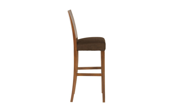 Origins Bar Stool, Chamcha Wood, Perfect Brown