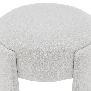 Felicia Fabric Ottoman, Boucle Beige