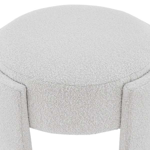 Felicia Fabric Ottoman, Boucle Beige