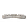 Warner Gray 3 Piece Sofa Set w/Corner Piece