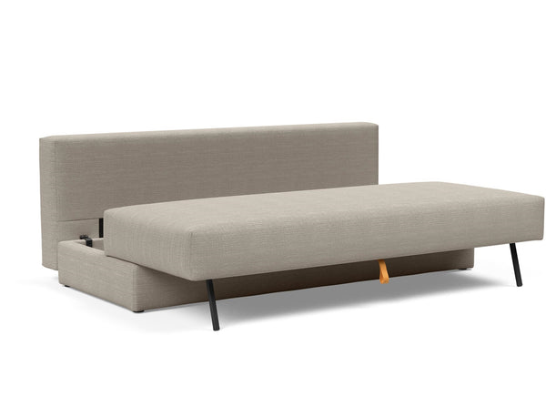 OSVALD FULL SOFABED in KENYA GRAVEL FABRIC WITH Black steel LEGS 579