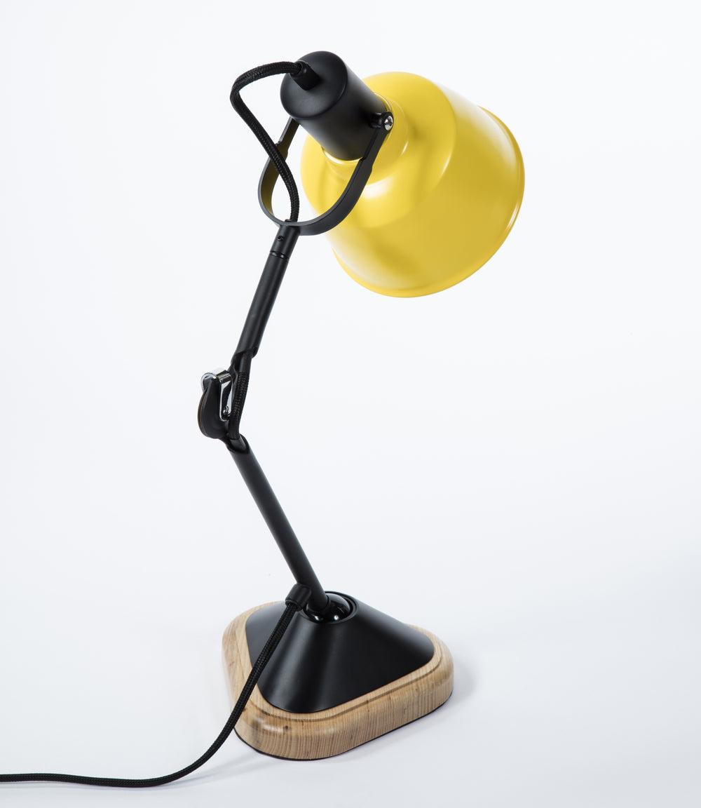 Eduardo Table Lamp - Matt Black/Matt Yellow Shade