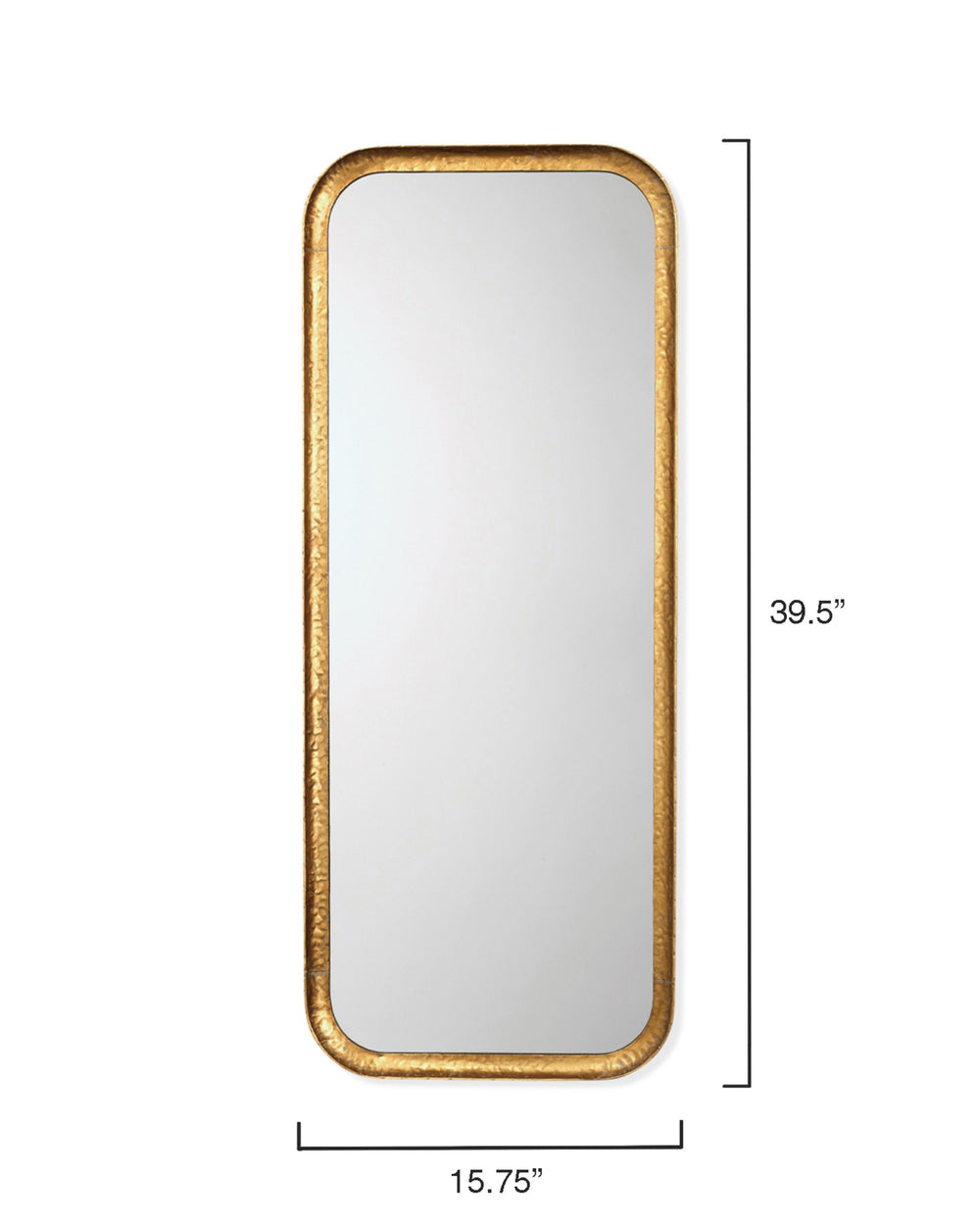 Capital Iron Rectangle Wall Mirror, Gold Leaf