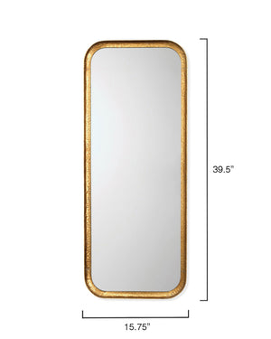 Capital Iron Rectangle Wall Mirror, Gold Leaf