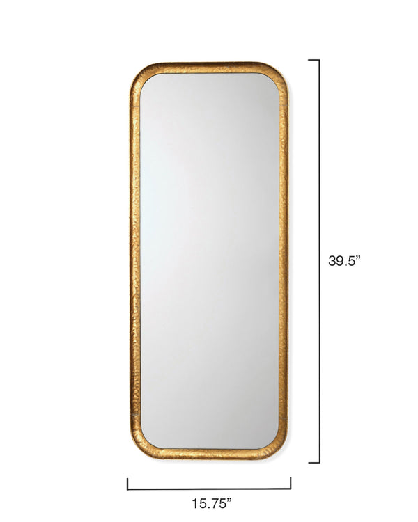 Capital Iron Rectangle Wall Mirror, Gold Leaf