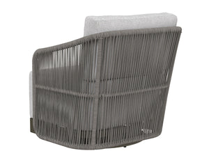 ALLARIZ SWIVEL ARMCHAIR - WARM GREY - GRACEBAY LIGHT GREY
