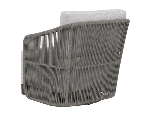ALLARIZ SWIVEL ARMCHAIR - WARM GREY - GRACEBAY LIGHT GREY