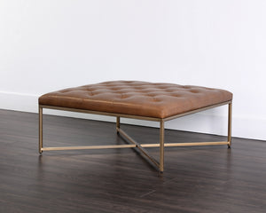 Endall Ottoman - Square - Vintage Camel