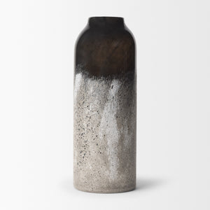 Emu Tall Black w/ Gray Vase